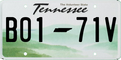 TN license plate B0171V