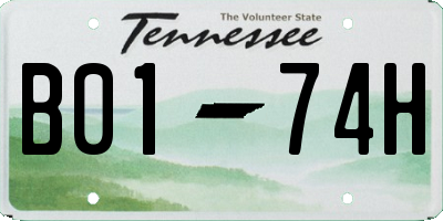 TN license plate B0174H
