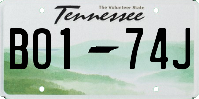 TN license plate B0174J