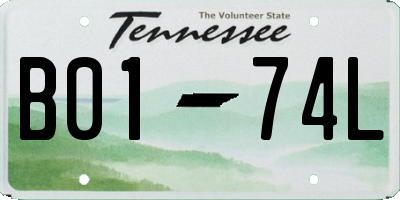 TN license plate B0174L