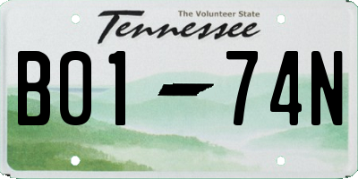 TN license plate B0174N