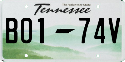 TN license plate B0174V