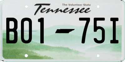 TN license plate B0175I