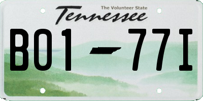 TN license plate B0177I