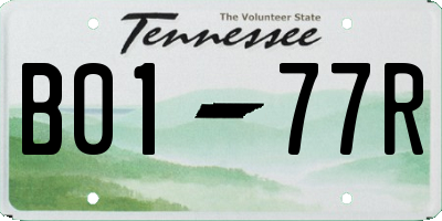 TN license plate B0177R