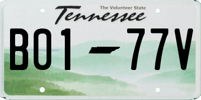 TN license plate B0177V