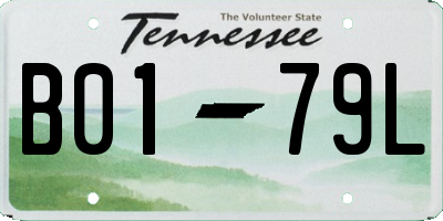 TN license plate B0179L