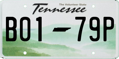 TN license plate B0179P