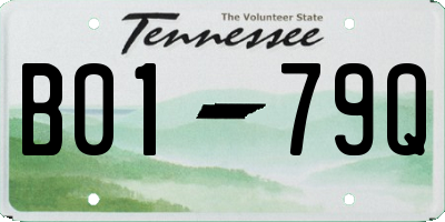 TN license plate B0179Q