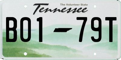 TN license plate B0179T