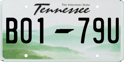 TN license plate B0179U