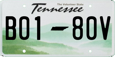 TN license plate B0180V