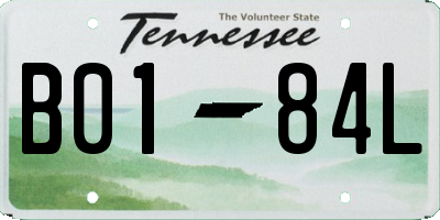 TN license plate B0184L