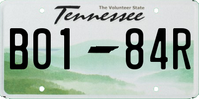 TN license plate B0184R