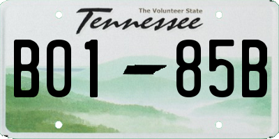 TN license plate B0185B