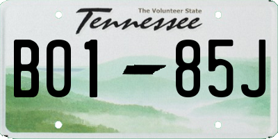 TN license plate B0185J