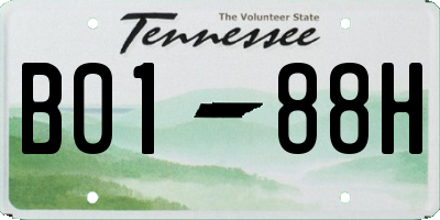 TN license plate B0188H
