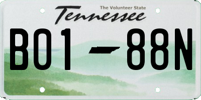 TN license plate B0188N