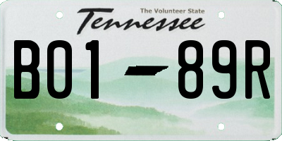TN license plate B0189R