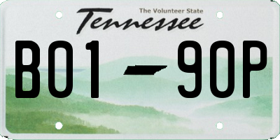 TN license plate B0190P