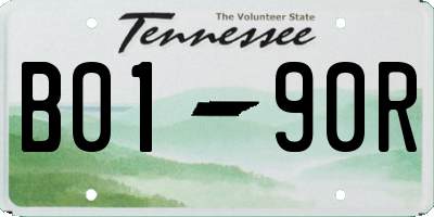 TN license plate B0190R