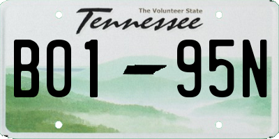 TN license plate B0195N
