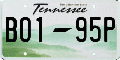 TN license plate B0195P