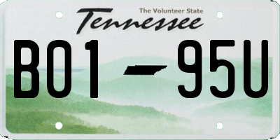 TN license plate B0195U