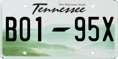 TN license plate B0195X