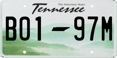 TN license plate B0197M