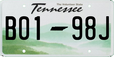 TN license plate B0198J