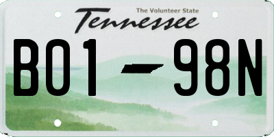 TN license plate B0198N