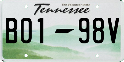 TN license plate B0198V