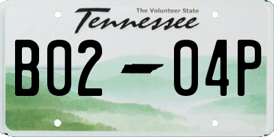 TN license plate B0204P