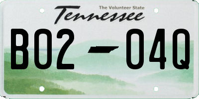 TN license plate B0204Q