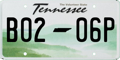 TN license plate B0206P
