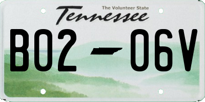 TN license plate B0206V