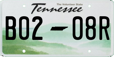TN license plate B0208R