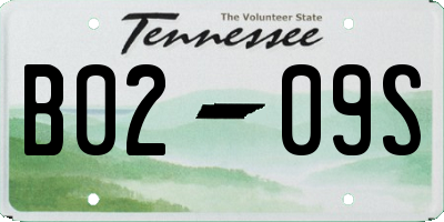 TN license plate B0209S
