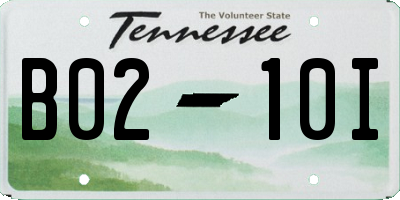 TN license plate B0210I