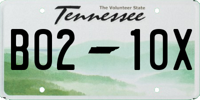 TN license plate B0210X