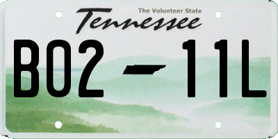 TN license plate B0211L