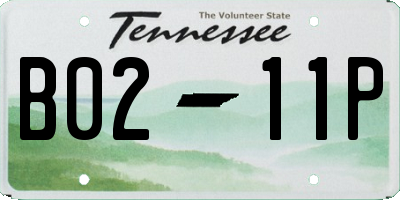 TN license plate B0211P