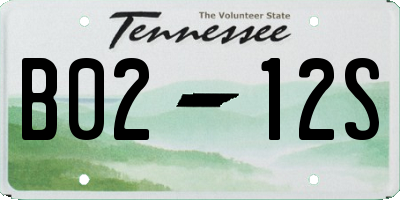 TN license plate B0212S