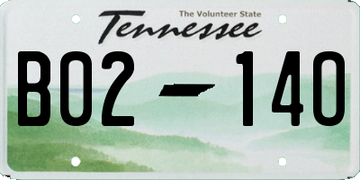 TN license plate B0214O