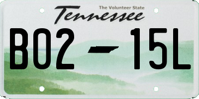 TN license plate B0215L