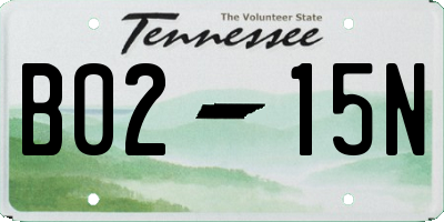 TN license plate B0215N