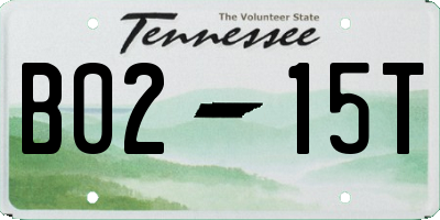 TN license plate B0215T