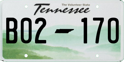 TN license plate B0217O