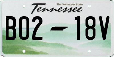 TN license plate B0218V